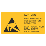 Handhabungsvorschriften beachten Elektrostatisch gefährdete Bauelemente