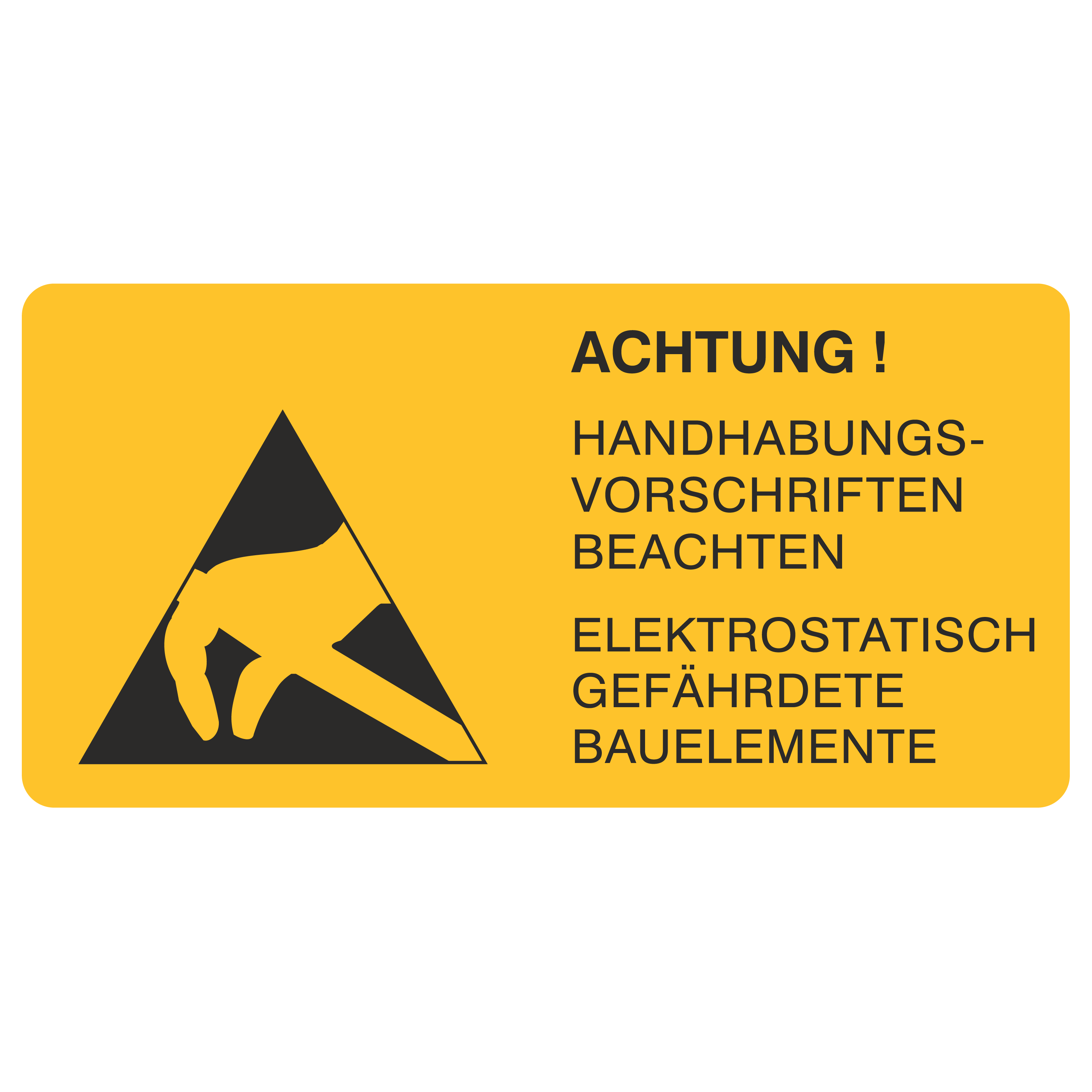 Handhabungsvorschriften beachten Elektrostatisch gefährdete Bauelemente