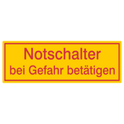 Notschalter bei Gefahr betätigen