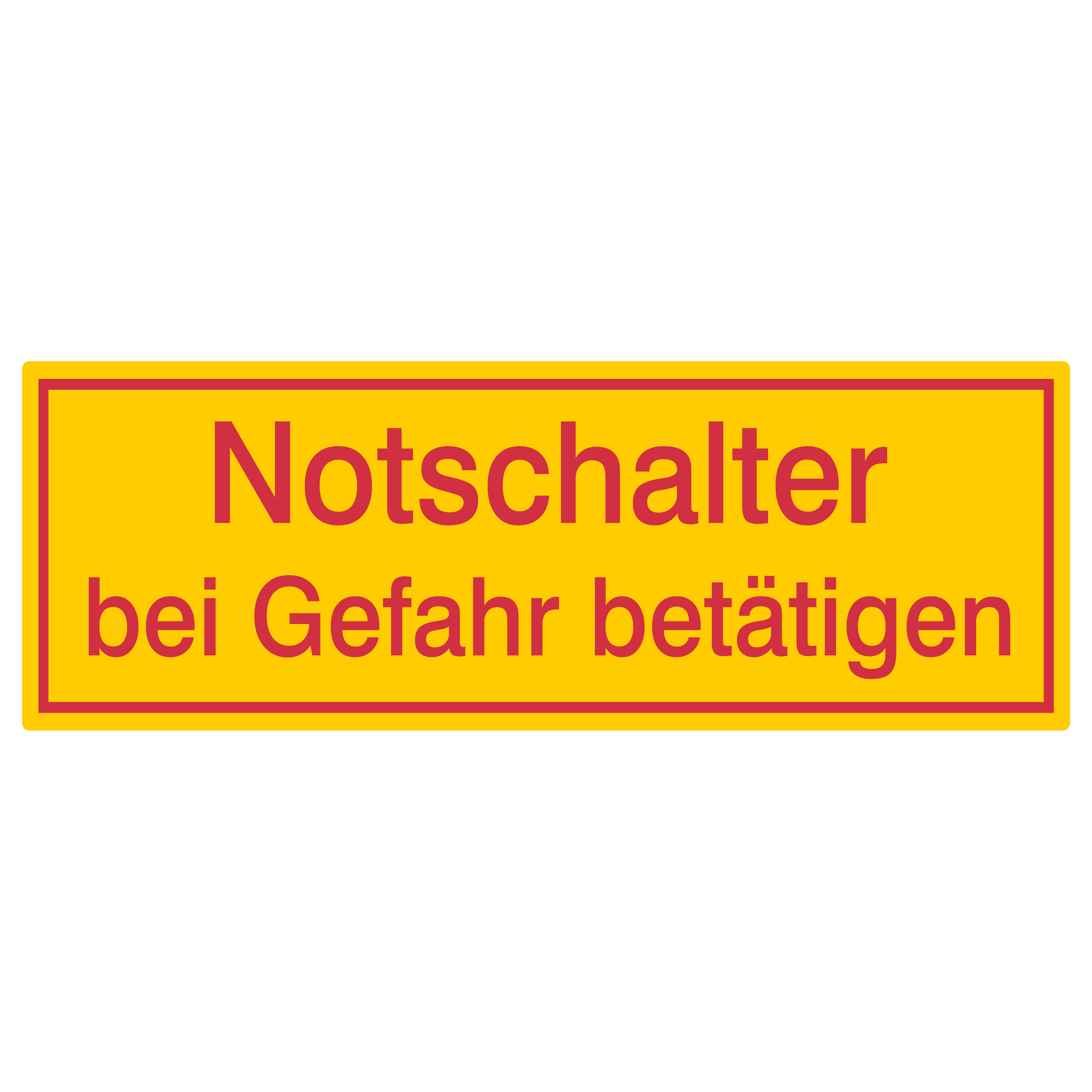 Notschalter bei Gefahr betätigen