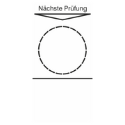 Grundplakette für Prüfetiketten nach Wunsch 52x26mm