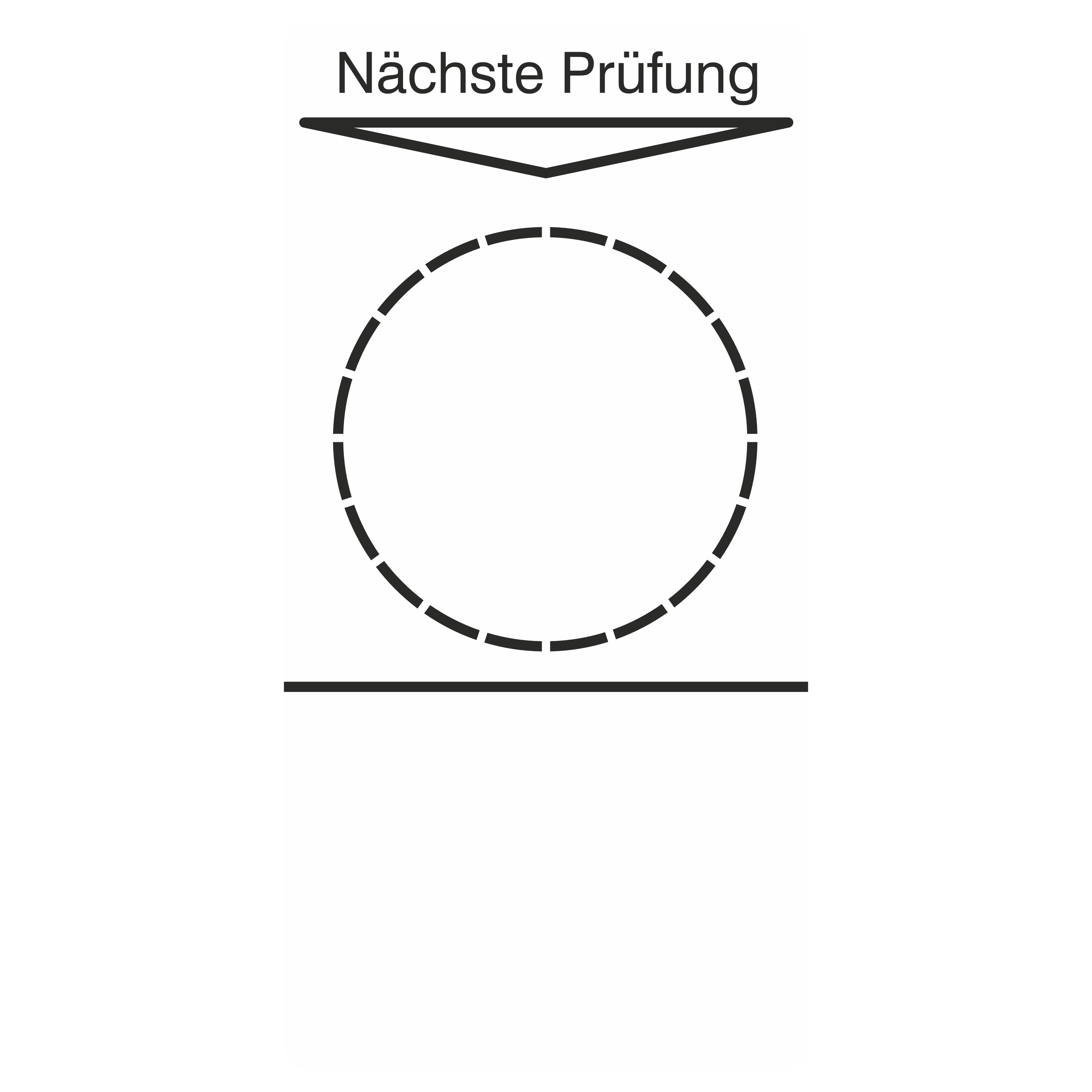 Grundplakette für Prüfetiketten nach Wunsch 52x26mm