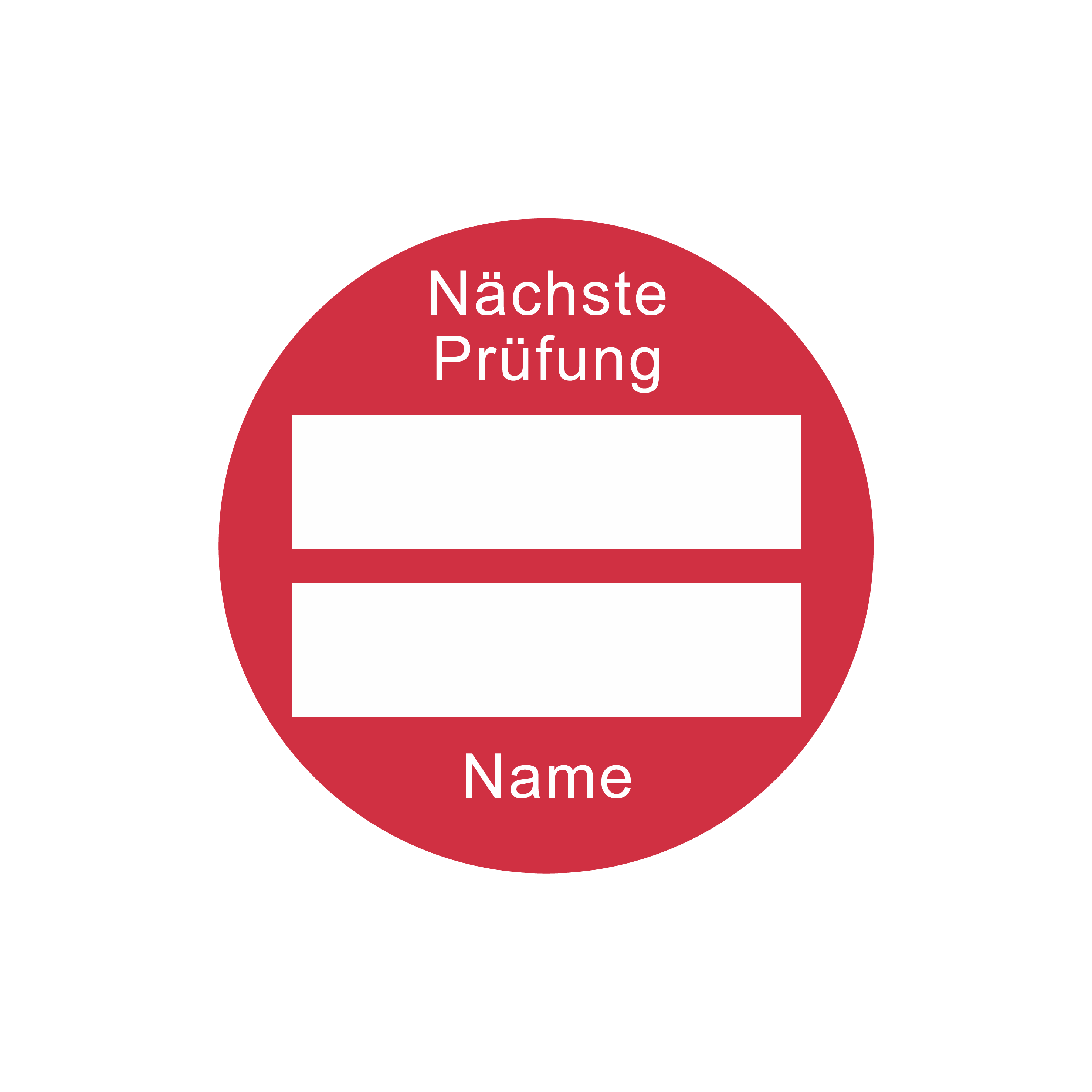 Prüfetiketten / Nächste Prüfung selbst beschriftbar