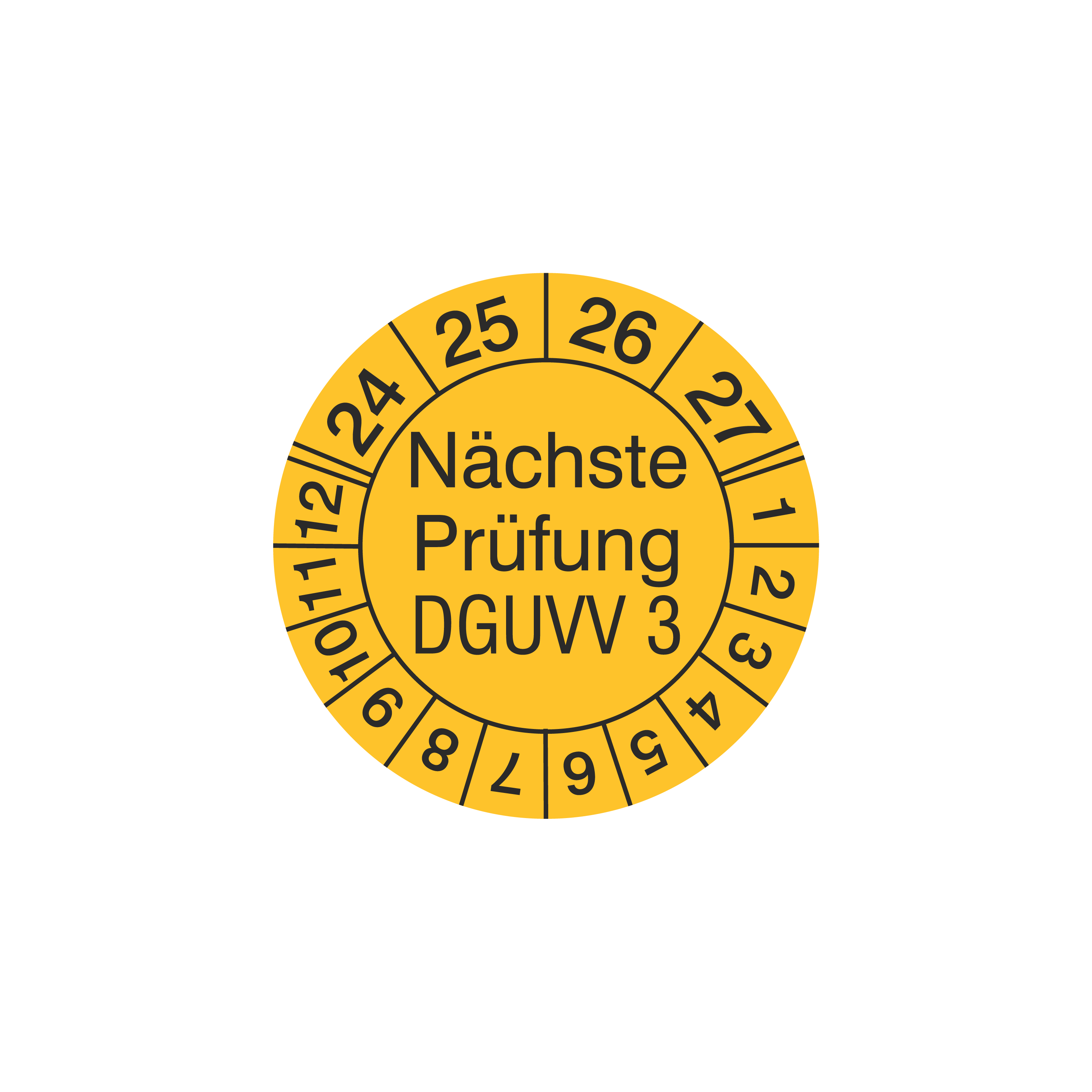 Prüfetiketten / Nächste Prüfung DGUVV 3 / für 4 Jahre