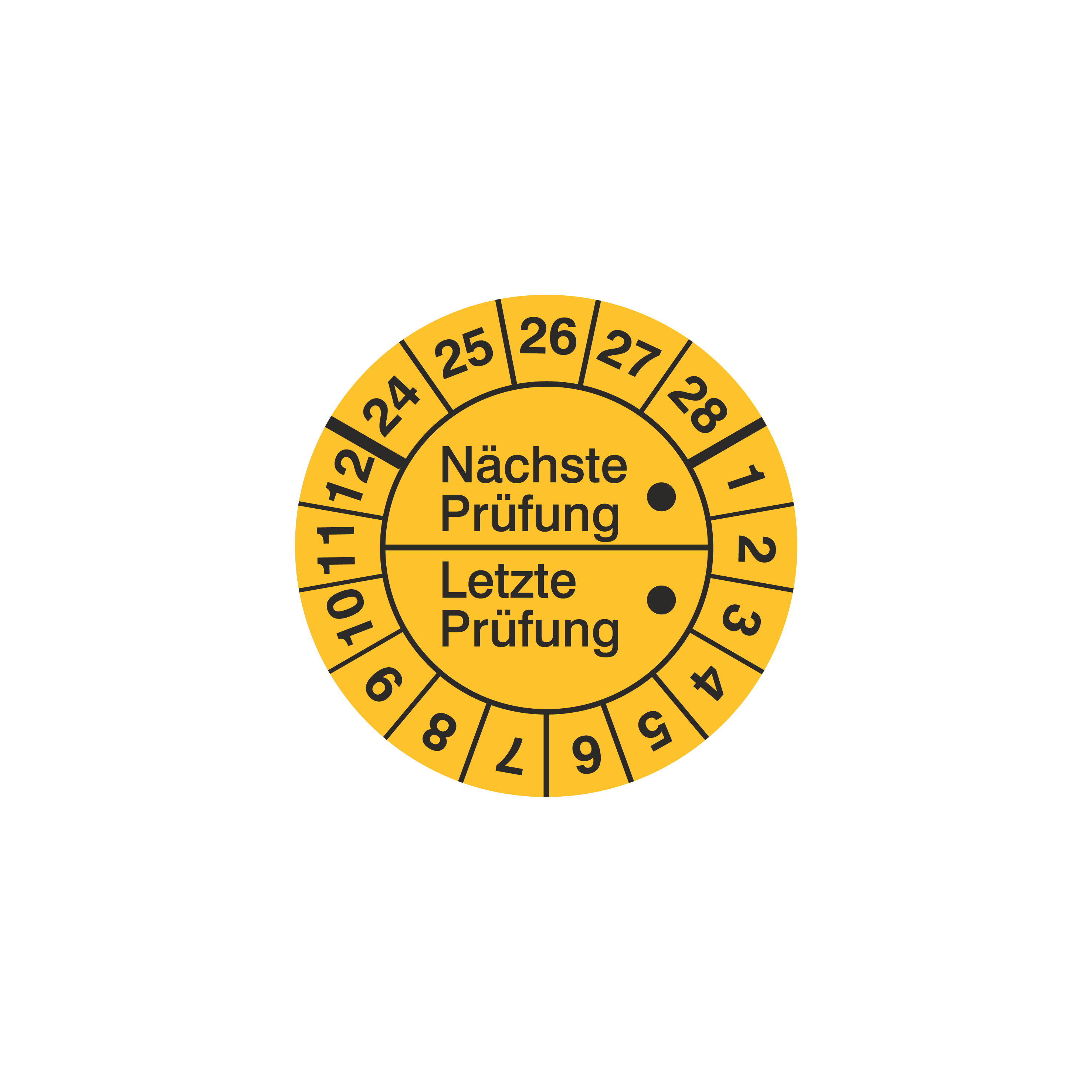 Prüfetiketten / Letzte Prüfung + Nächste Prüfung / für 5 Jahre