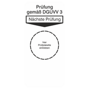 Grundplakette für Prüfetiketten / "Nächste Prüfung" gemäß DGUVV 3 nach Wunsch 30x65mm
