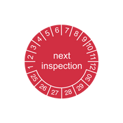 Prüfetiketten / next inspection / für 6 Jahre