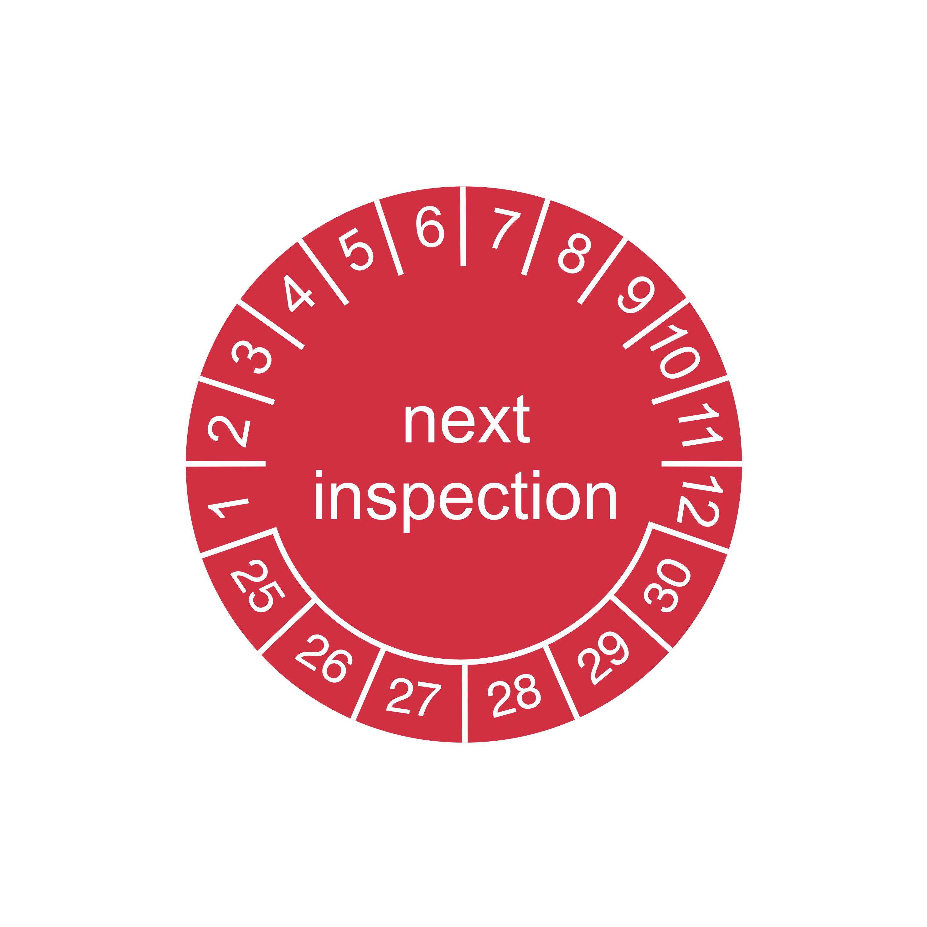 Prüfetiketten / next inspection / für 6 Jahre