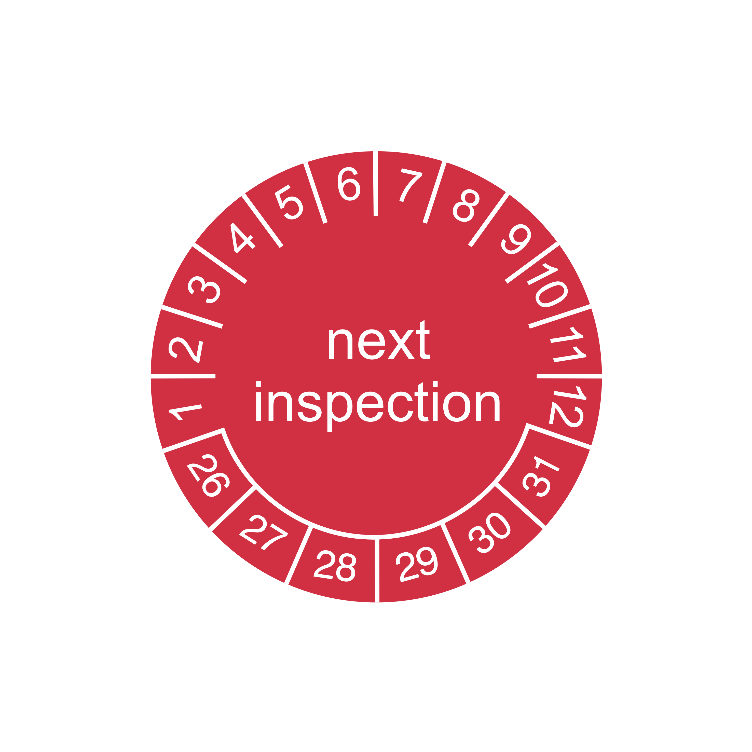 Prüfetiketten / next inspection / für 6 Jahre