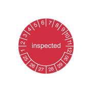 Prüfetiketten / inspected / für 6 Jahre