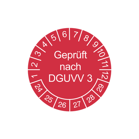 Prüfetiketten / geprüft nach DGUVV 3 / für 6 Jahre