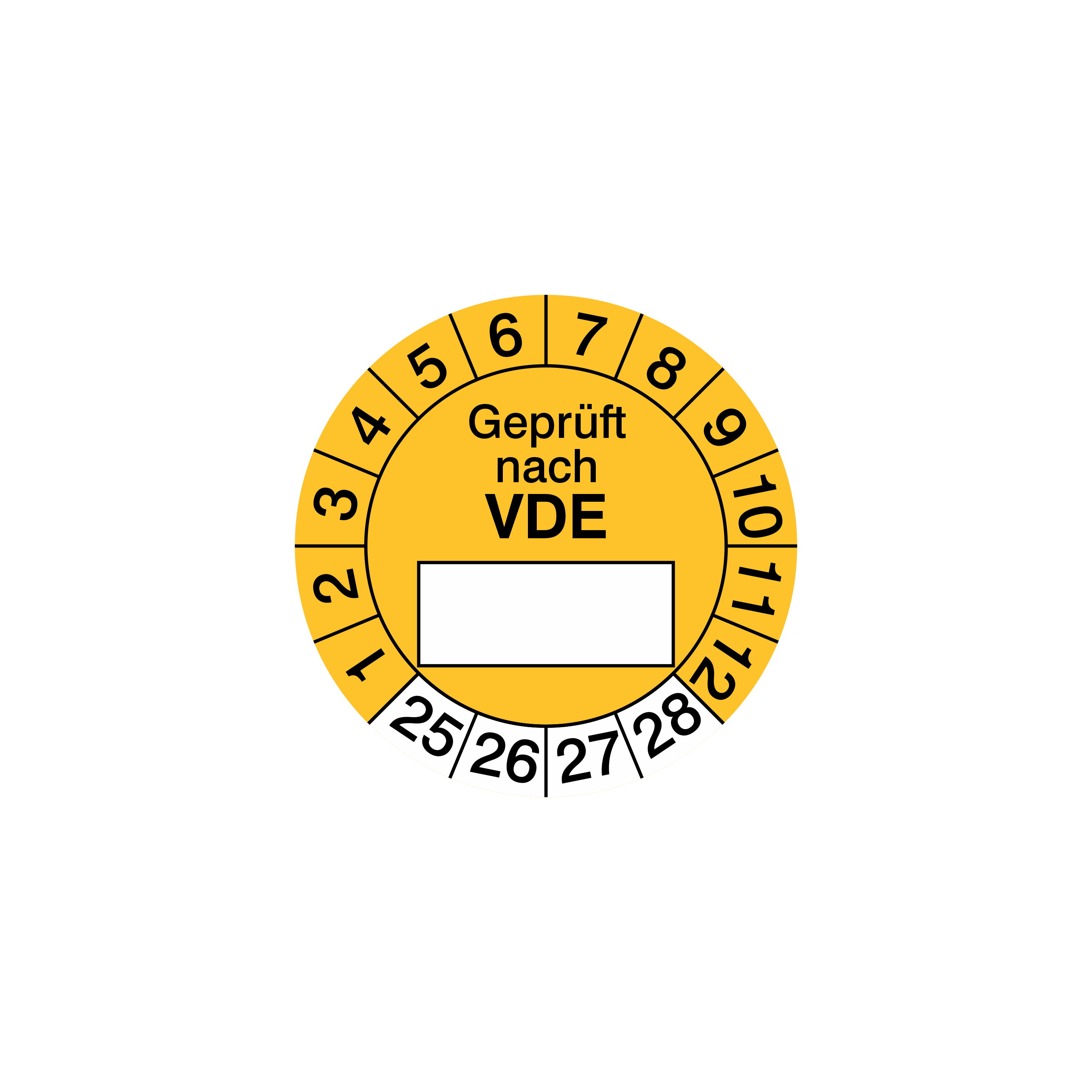 Prüfetiketten / Geprüft nach VDE / für 4 Jahre