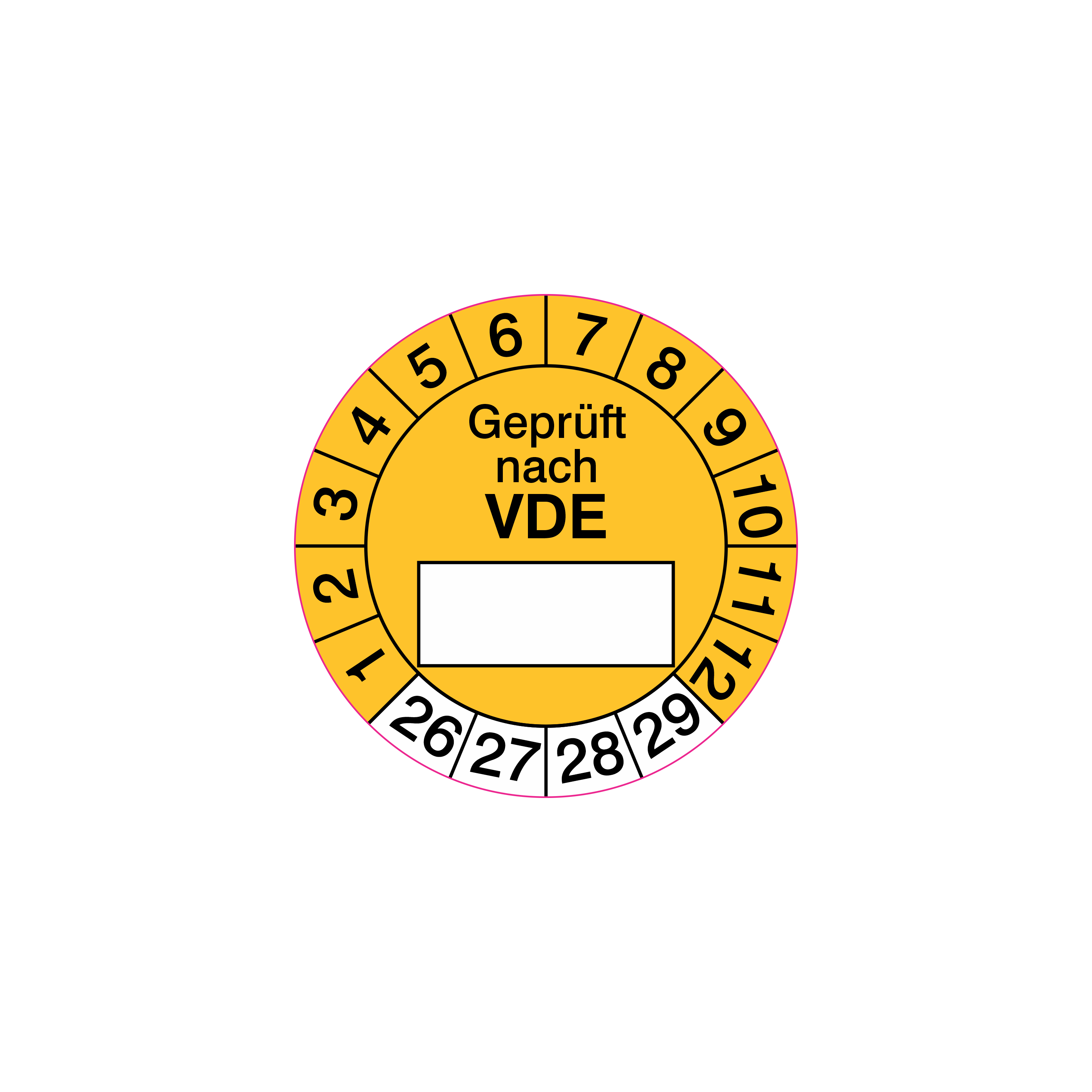 Prüfetiketten / Geprüft nach VDE / für 4 Jahre