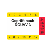 Prüfetiketten / Geprüft nach DGUVV 3