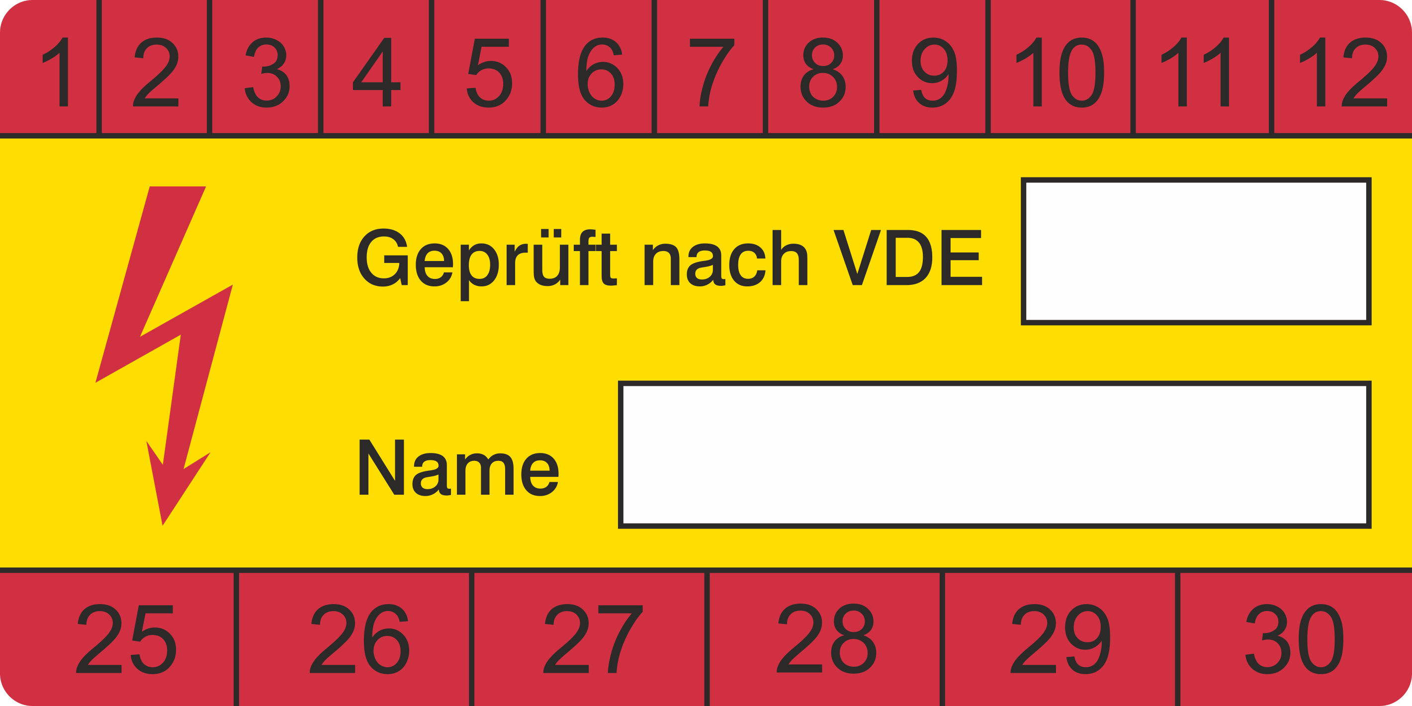Prüfetiketten / Geprüft nach VDE