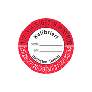 Prüfmittelkennzeichnung / Kalibriert inkl. Jahreszahl