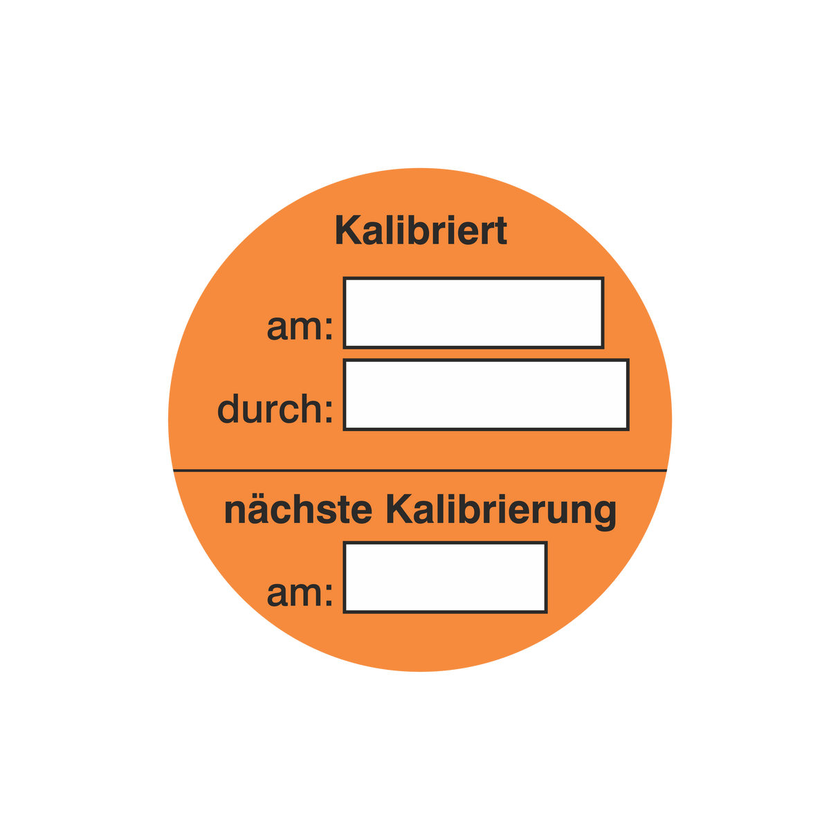 Prüfmittelkennzeichnung / Kalibriert am_durch / nächste Kalibrierung am