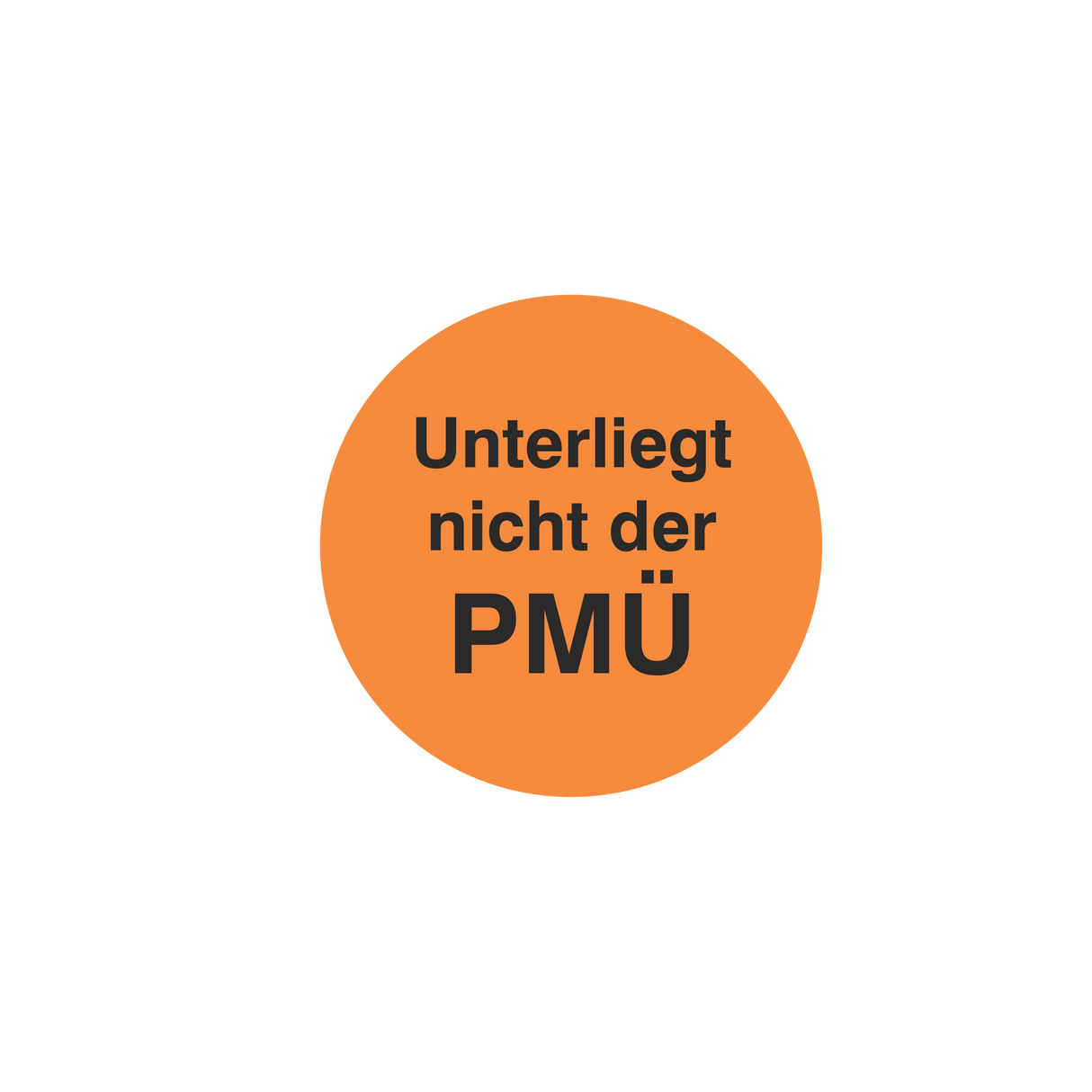 Prüfmittelkennzeichnung / Unterliegt nicht der PMÜ