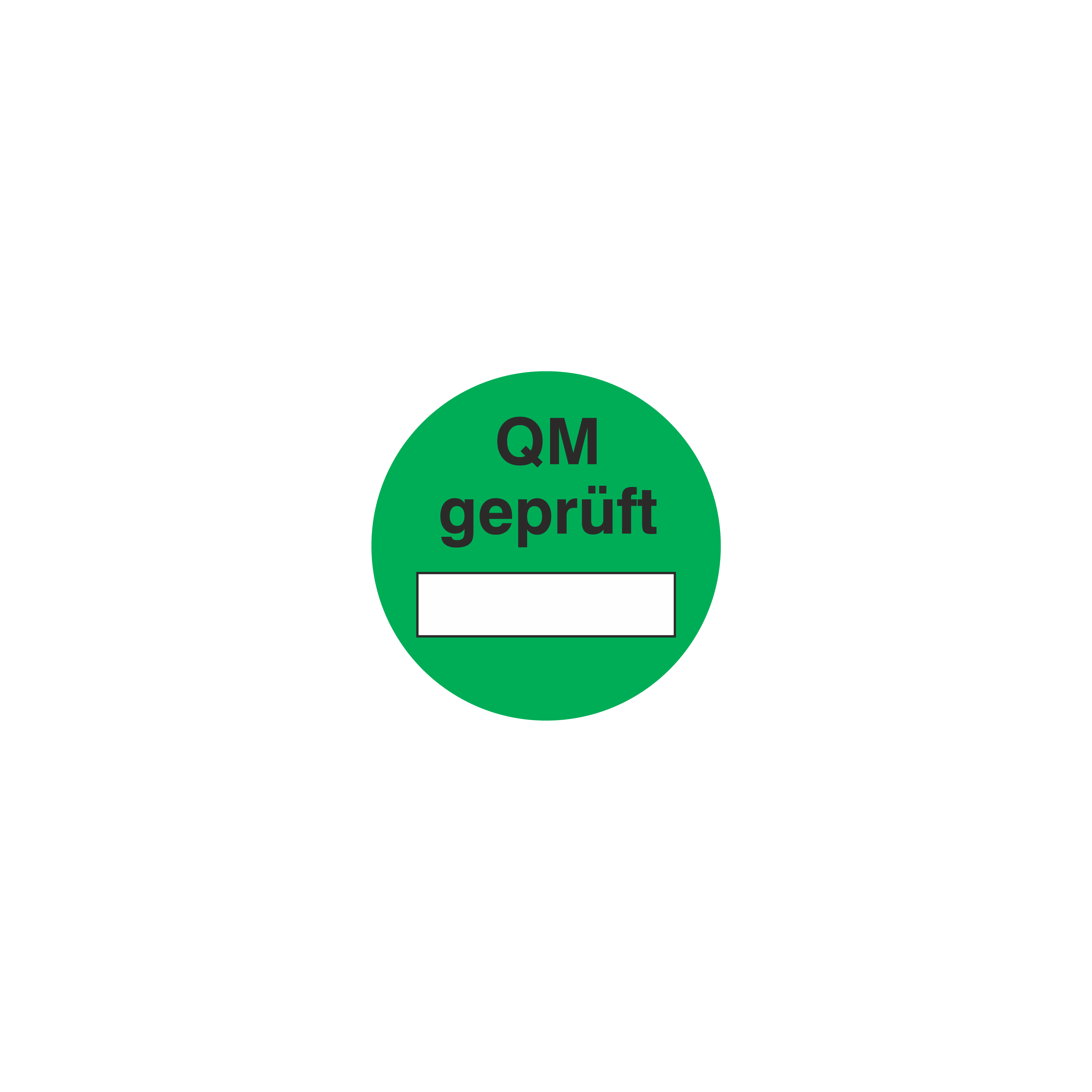 Prüfmittelkennzeichnung / QM geprüft