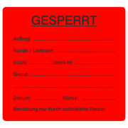QM-Etikett / GESPERRT