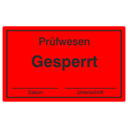 QM-Etikett / Prüfwesen Gesperrt