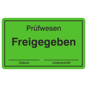 QM-Etikett / Prüfwesen Freigegeben