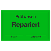 QM-Etikett / Prüfwesen Repariert
