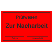 QM-Etikett / Prüfwesen Zur Nacharbeit