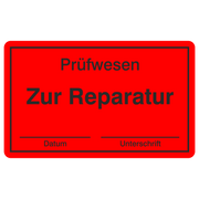 QM-Etikett / Prüfwesen Zur Reparatur