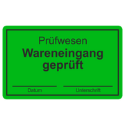 QM-Etikett / Prüfwesen Wareneingang geprüft