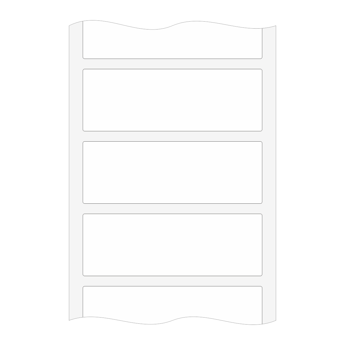 Etiketten aus Papier auf Rolle