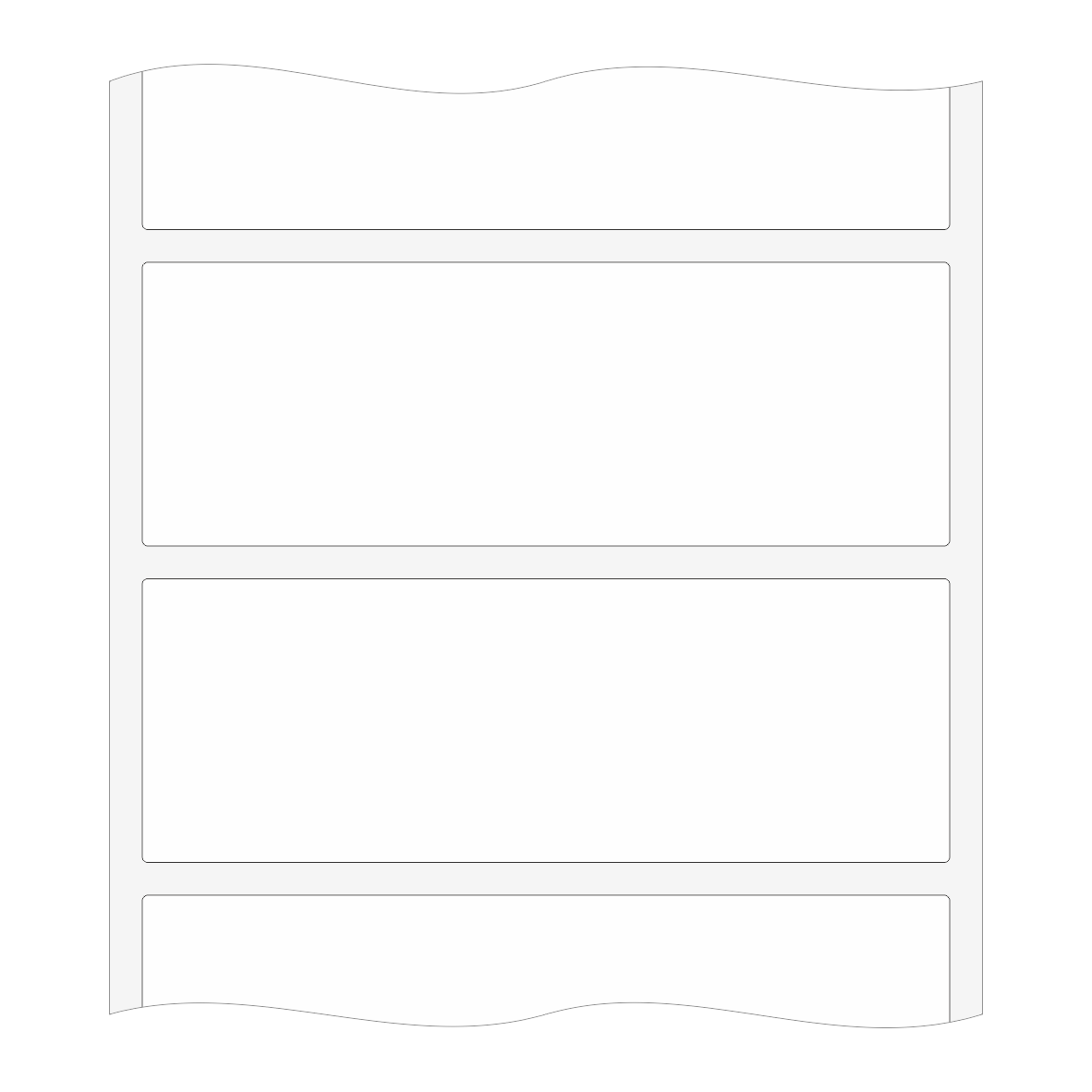 Etiketten aus Papier auf Rolle