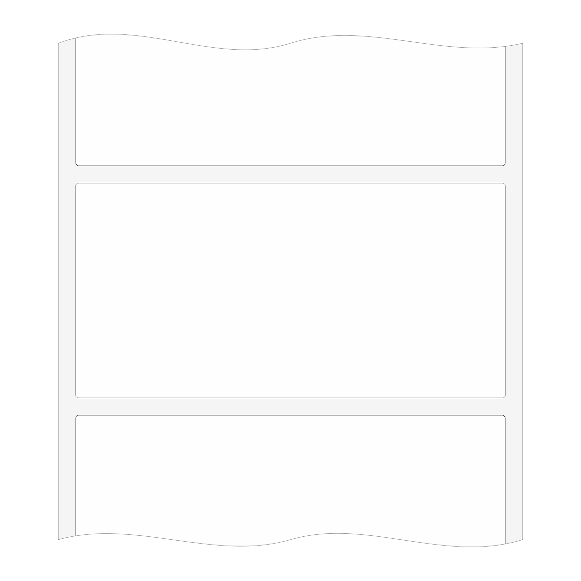 Etiketten aus Papier auf Rolle