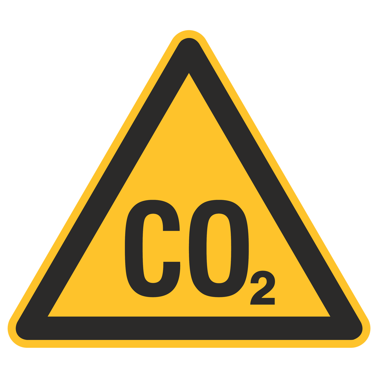 Warnzeichen / Warnung vor CO2