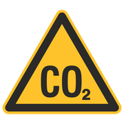 Warnzeichen / Warnung vor CO2