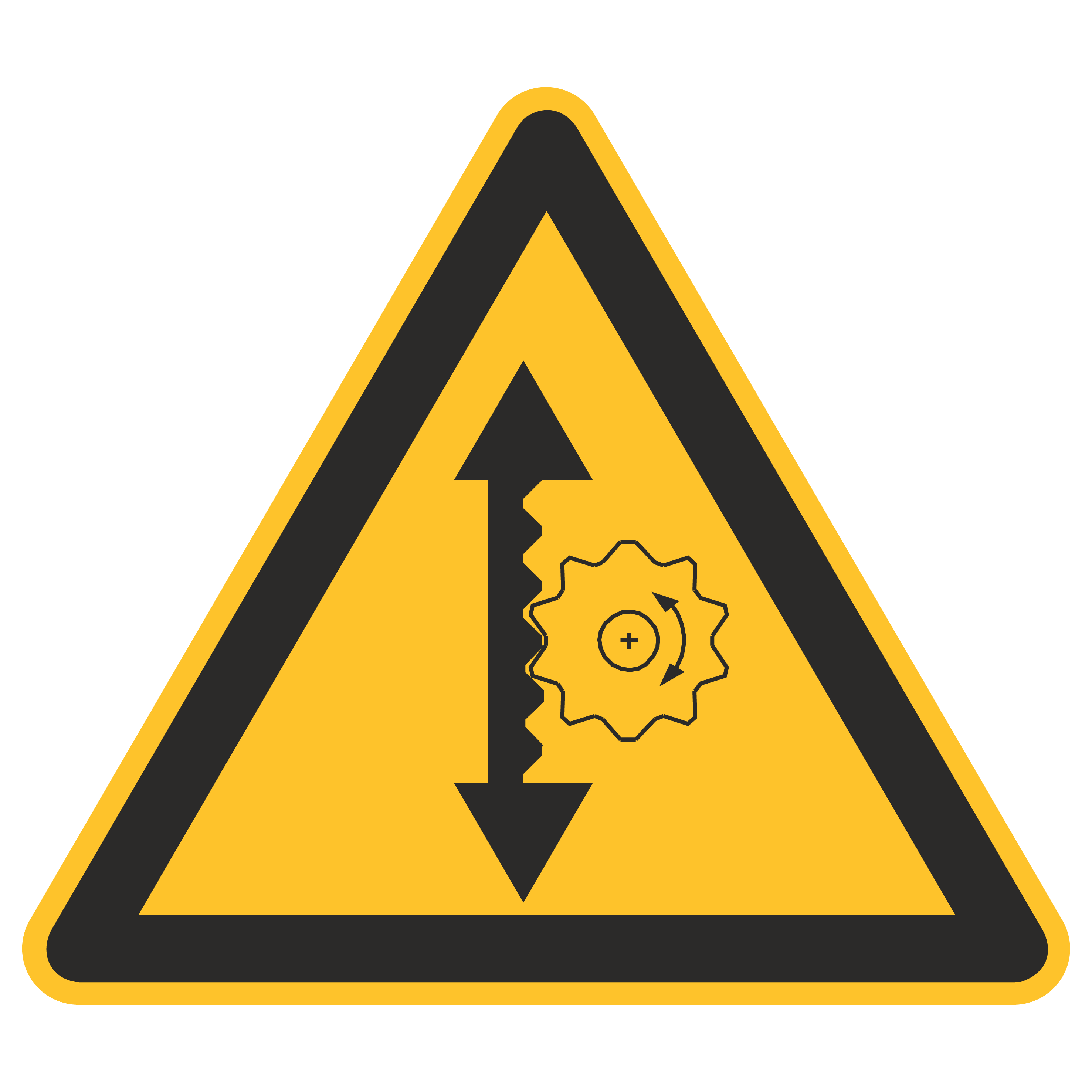 Warnzeichen / Warnung vor Höhenverstellung