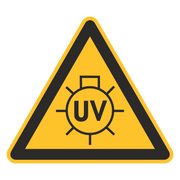 Warnzeichen / Warnung vor  UV-Strahlung