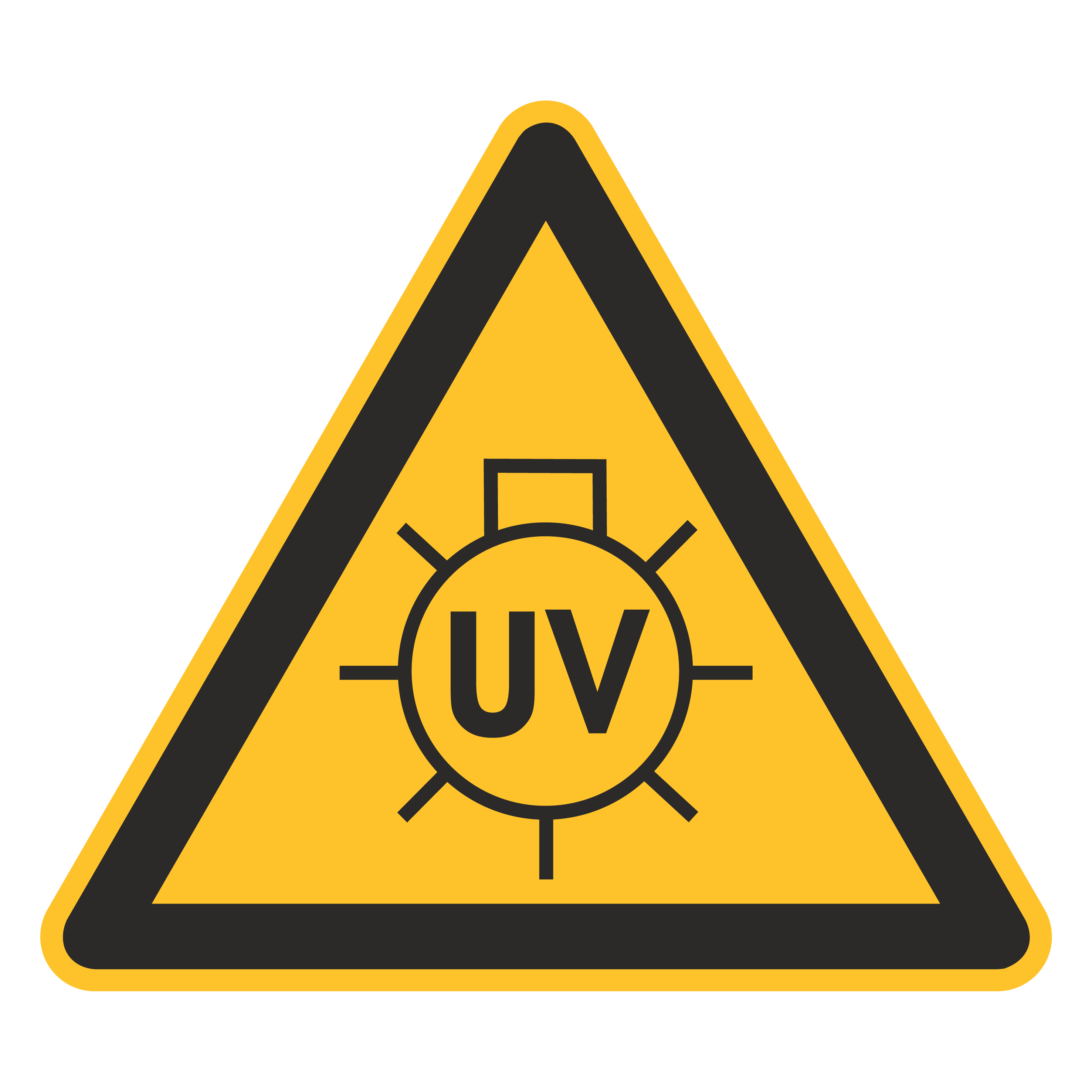 Warnzeichen / Warnung vor  UV-Strahlung