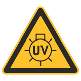 Warnzeichen / Warnung vor  UV-Strahlung