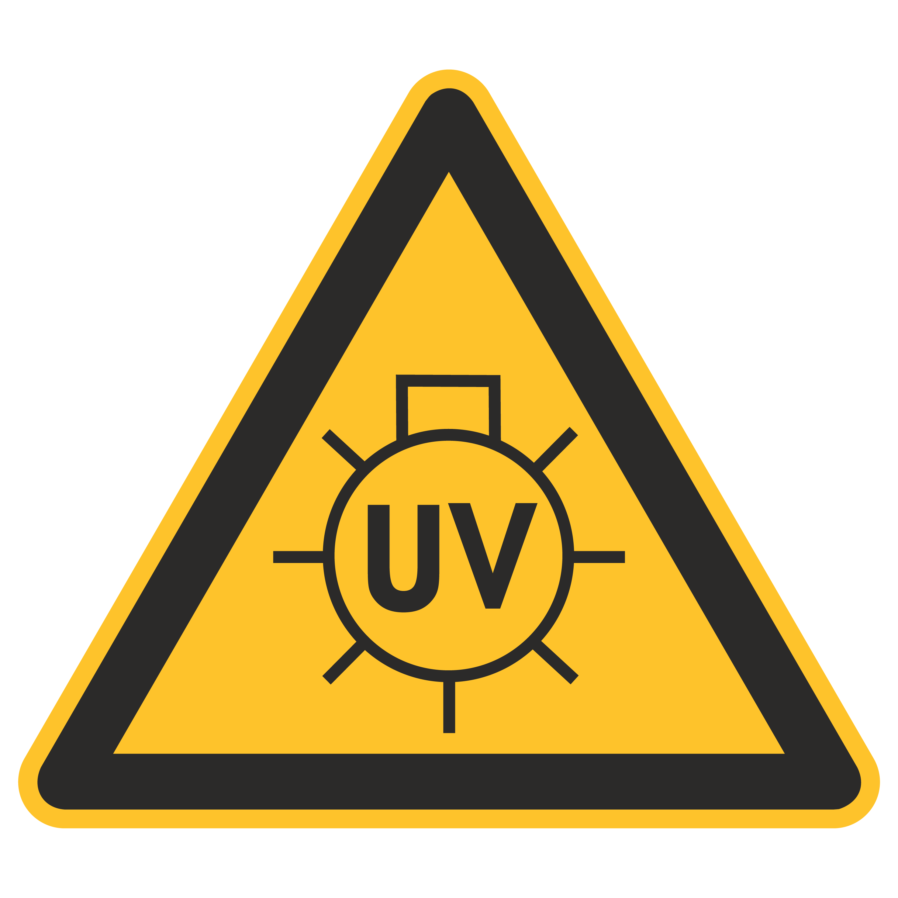 Warnzeichen / Warnung vor  UV-Strahlung