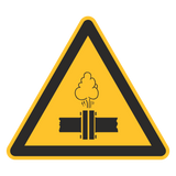 Warnzeichen / Warnung vor Überdruck