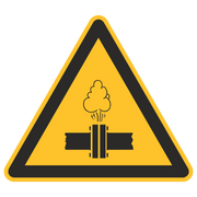 Warnzeichen / Warnung vor Überdruck