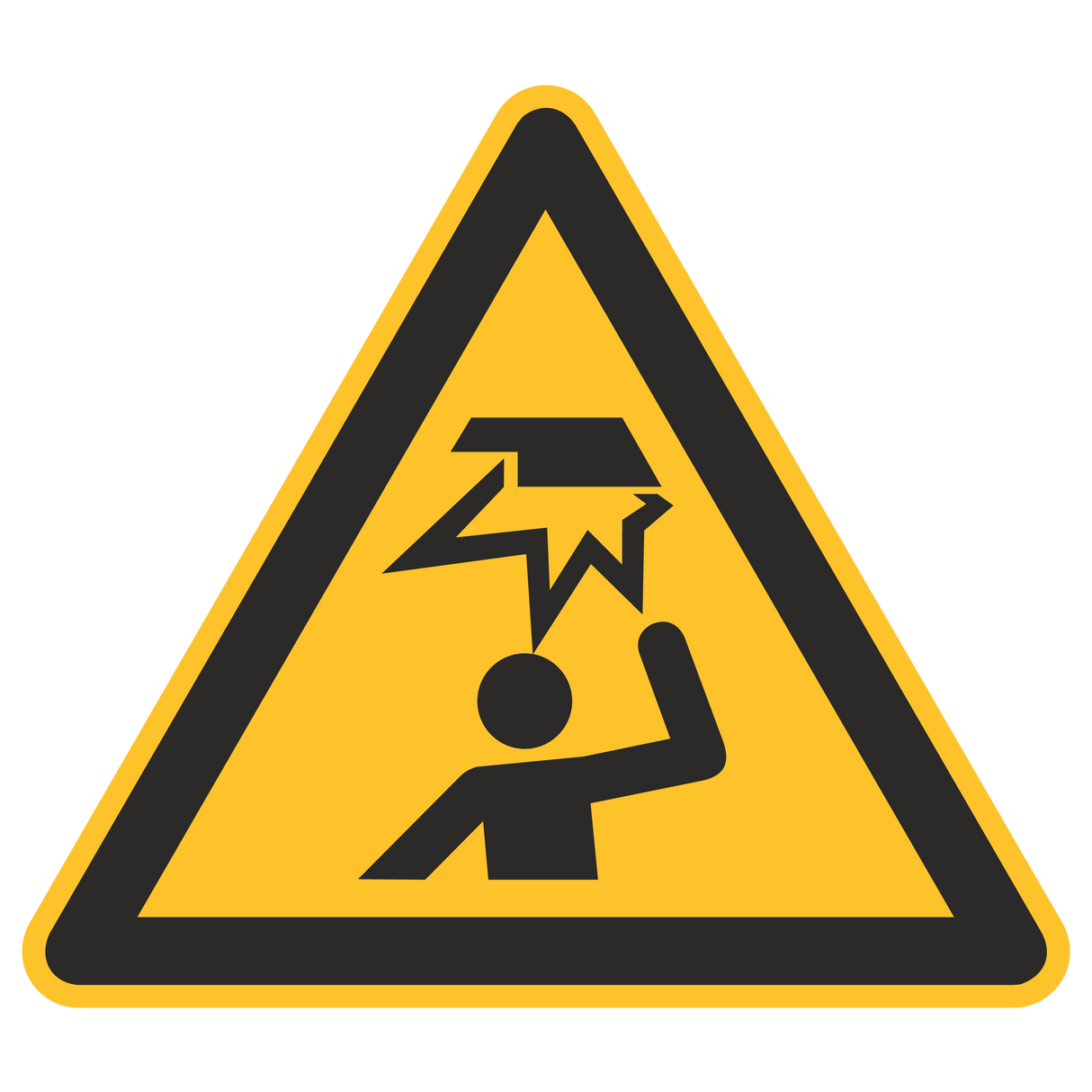 Warnzeichen / Warnung vor Hindernissen im Kopfbereich