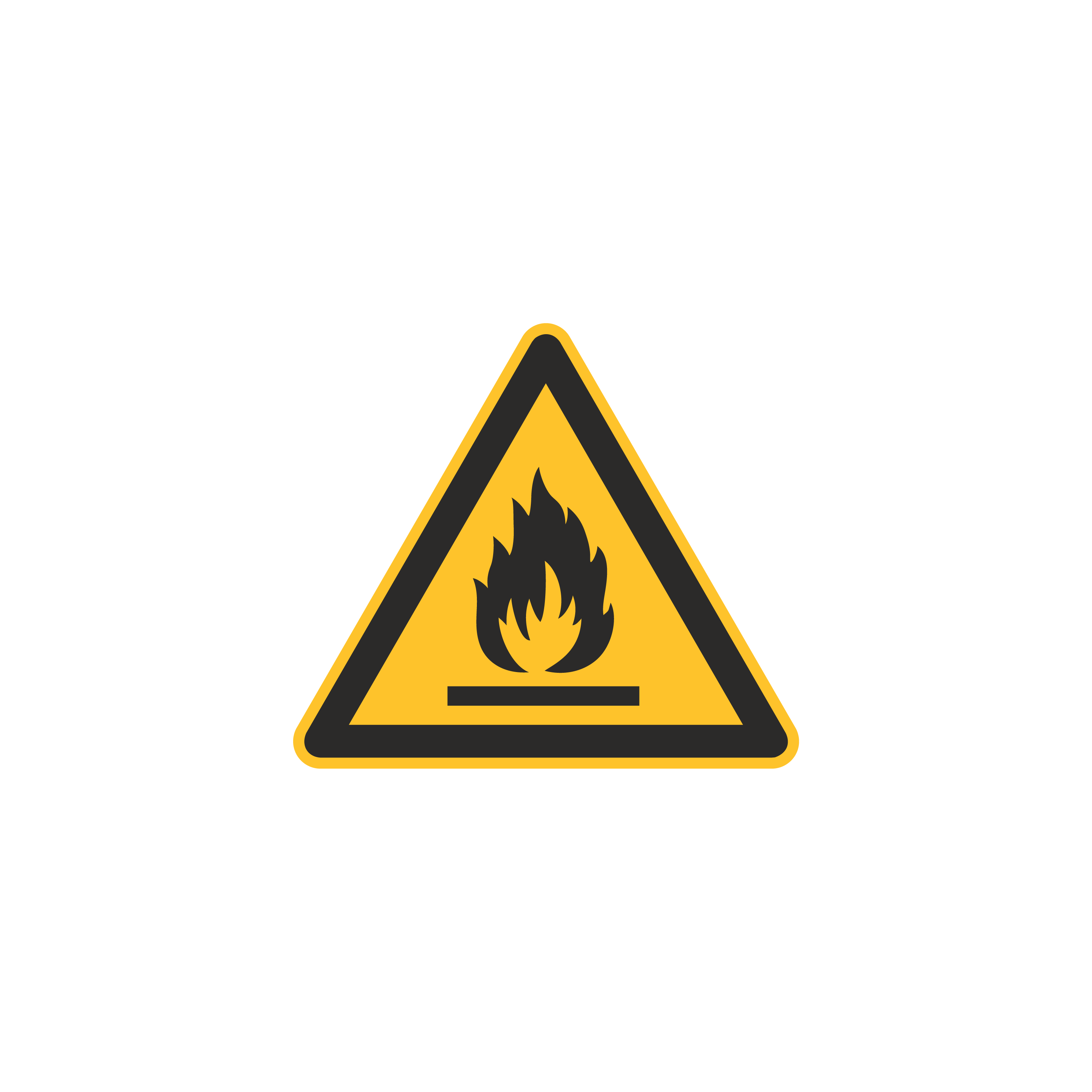 Warnzeichen / Warnung vor feuergefährlichen Stoffen