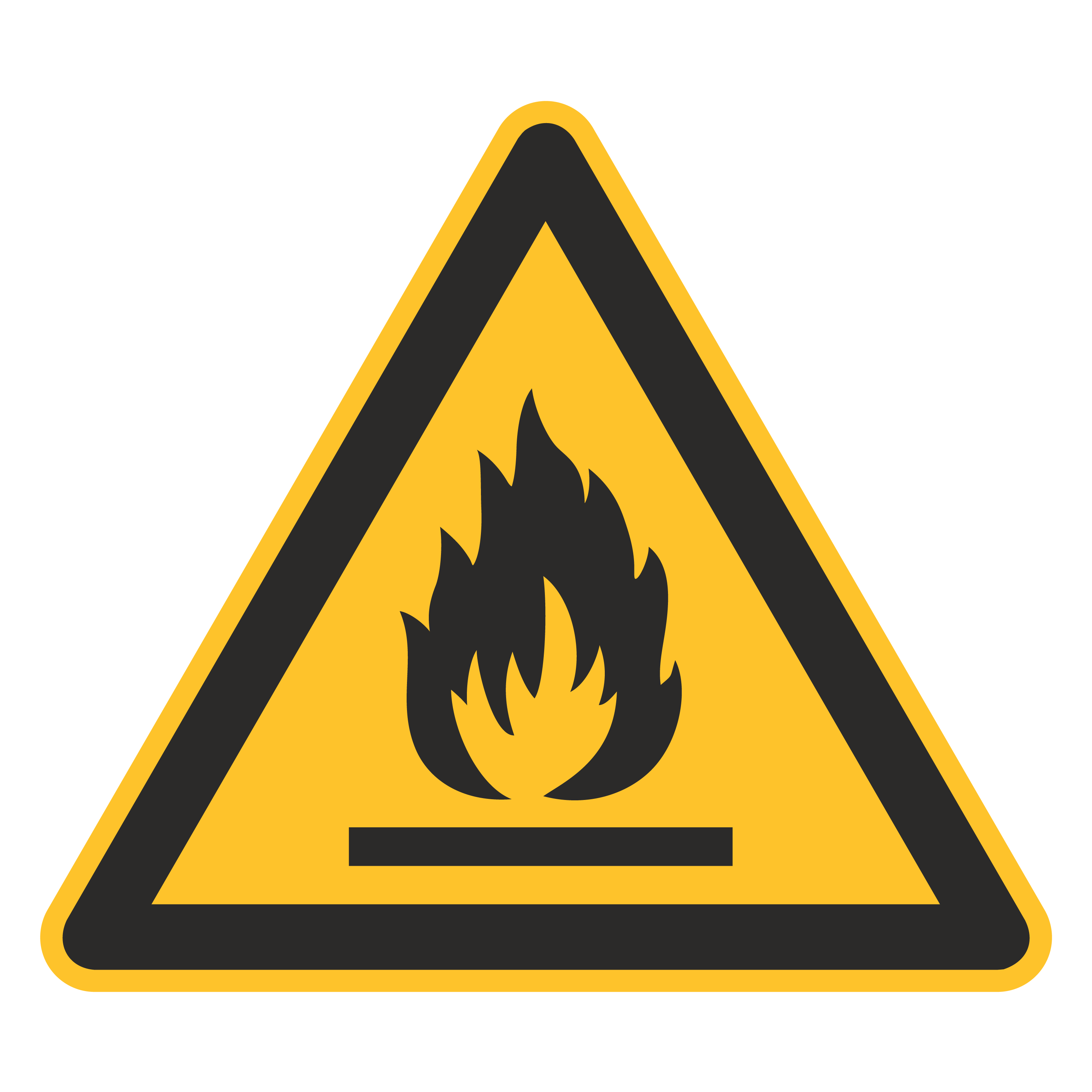 Warnzeichen / Warnung vor feuergefährlichen Stoffen