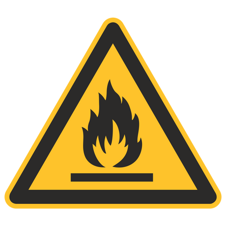 Warnzeichen / Warnung vor feuergefährlichen Stoffen