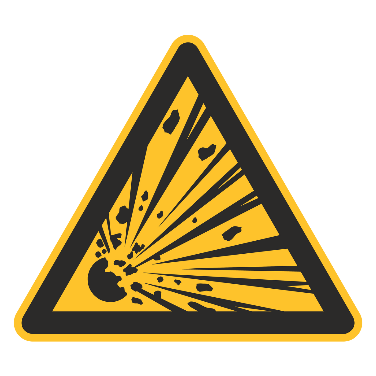 Warnzeichen / Warnung vor explosionsgefährlichen Stoffen