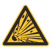Warnzeichen / Warnung vor explosionsgefährlichen Stoffen