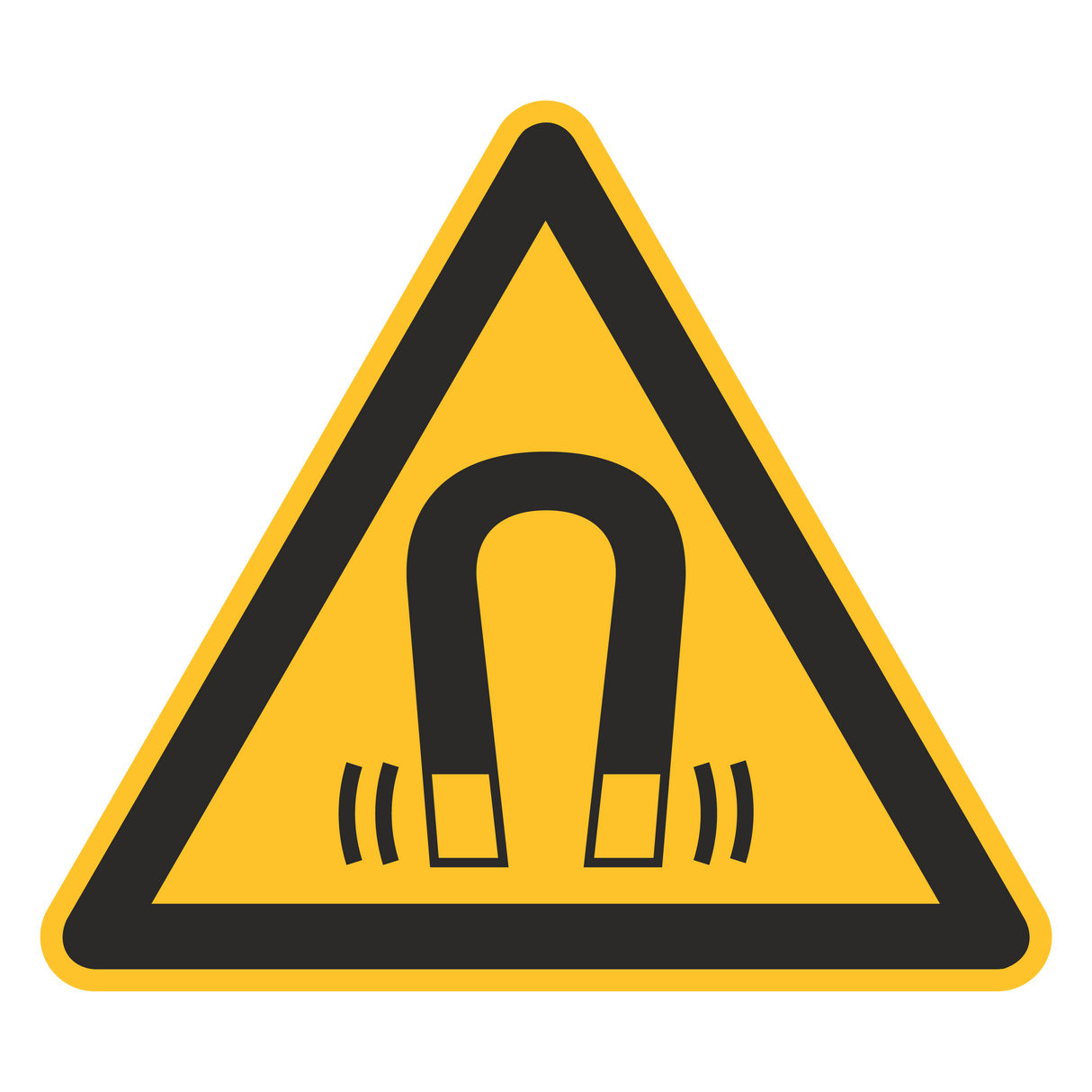 Warnzeichen / Warnung vor magnetischem Feld