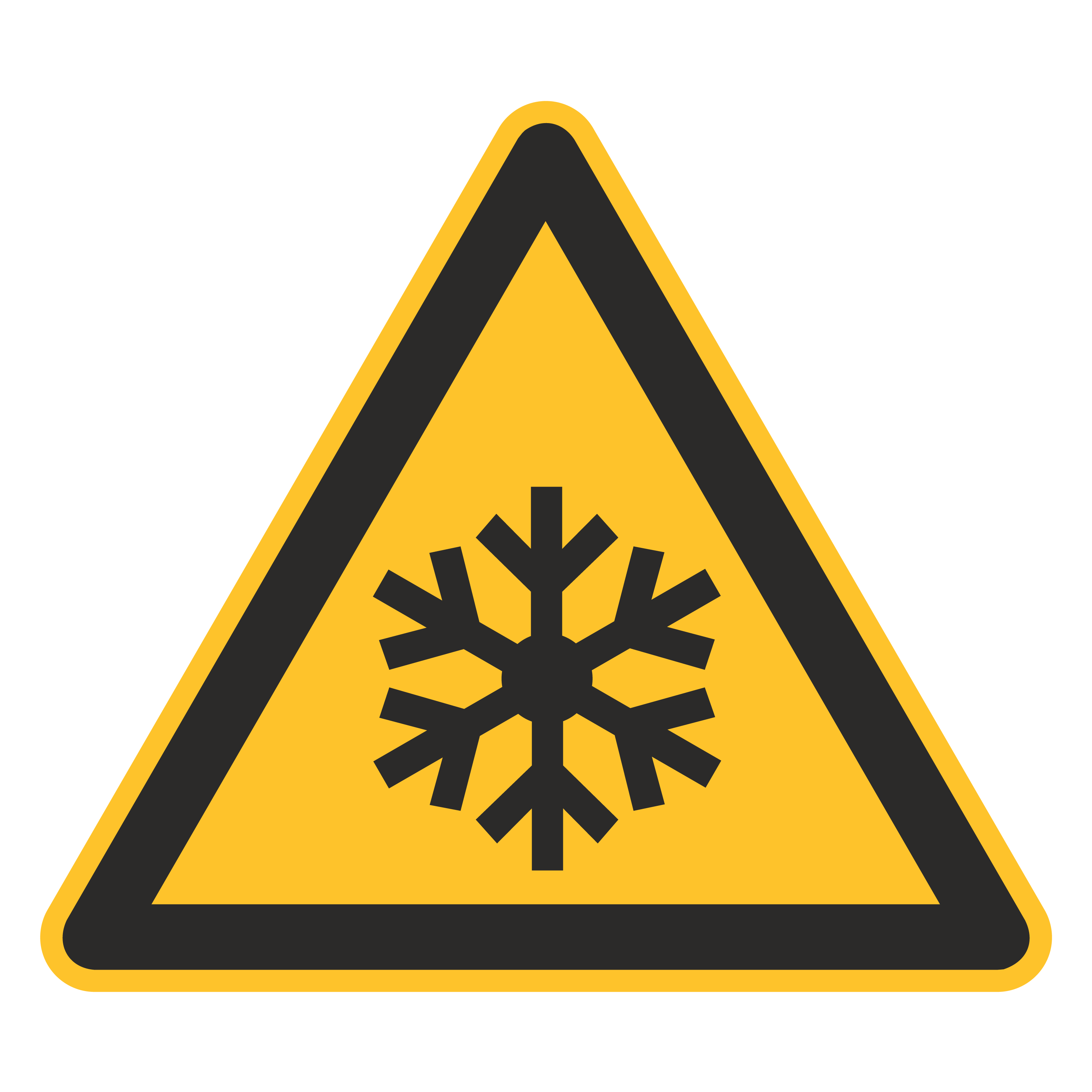 Warnzeichen / Warnung vor niedriger Temperatur/Frost